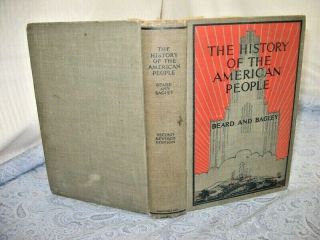 Vintage The History Of The American People Beard And Bagley 1928 Edition Hc