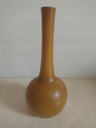 Vintage Royal Haeger Art Pottery Bottle/bud Vase Light Brown Earth Color R1919