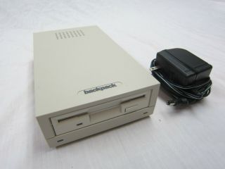 Vtg Microsolutions Backpack External Drive Model 014350 3.  5 " Floppy Drive