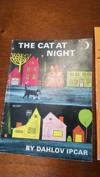 3 Vintage Children ' s Cat Books - 101 Black Cats,  Cat At Night,  Rich Cat Poor Cat 2