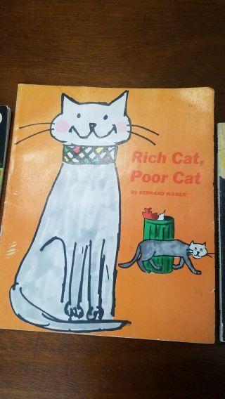 3 Vintage Children ' s Cat Books - 101 Black Cats,  Cat At Night,  Rich Cat Poor Cat 5