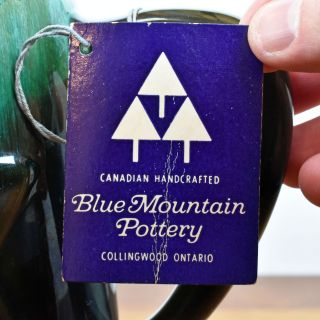 Vintage Blue Mountain Pottery Canadian Centennial 1967 Green Turquoise Stein Mug 8