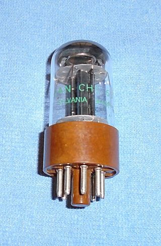 1 Sylvania Jan Chs 6sn7 - Wgta Vacuum Tube 1962 Ruggedized Audio Twin Triode