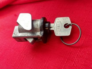 Vintage Black Glove Box Lock With Fs881 Key And Mount Bracket Tr6
