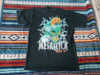 Metallica Tour ’97 Vintage T - Shirt 1997 Sz M/l