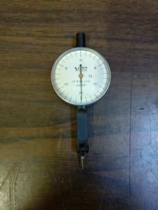 Vintage Verdict Made In England Jeweled.  0005 " Dial Indicator Very Precise