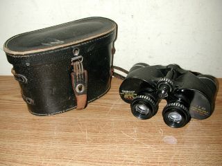 Vintage Tasco 7 X 35 Fully Coated Optics Extra Wide Angle Binoculars 118 W/ Case