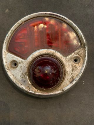 Vintage Tail Light Red Glass Early