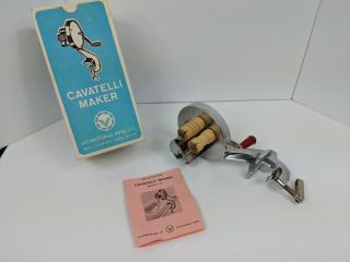 Vintage Vitantonio Cavatelli Pasta Maker Model 50 Hand Crank With Box