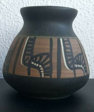 Vintage Israel Lapid Modernist Mid Century Vase Ceramic Pottery Hand Painted