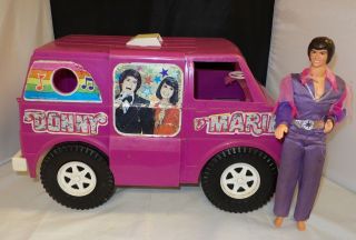 1970s Vintage Donny & Marie Osmond Tour Van By Lapin W/ Donnie Doll Barbie Size