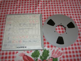 VG,  Ampex Grand master 456 NAB Metal reel 10.  5 reel tape 2500’ X 1/2” 5 4