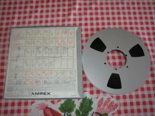 VG,  Ampex Grand master 456 NAB Metal reel 10.  5 reel tape 2500’ X 1/2” 5 5