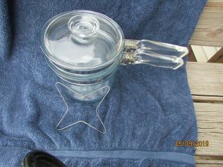 Vintage Pyrex Double Boiler 6283 With Heat Spreader Camping Stove Top Vgc