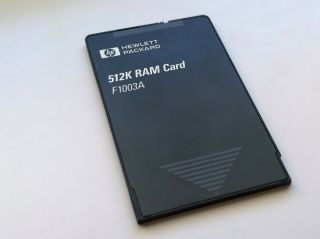 Hewlett Packard 512K RAM SRAM Card Model F1003A HP 95LX HP 100LX HP 200LX 5