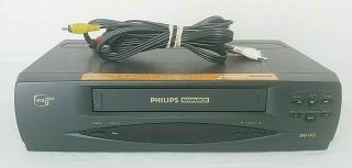 Philips Magnavox Vrx222at01 Video Cassette Recorder Player Vcr 4 Head " No Remote "
