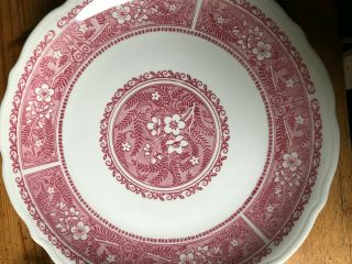 Syracuse China Set 3 Red Strawberry Hill 9.  25 " Plates Vintage Restaurant Ware