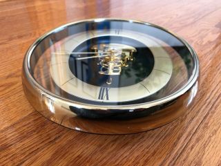 Vintage SEIKO Oval skeleton Gold finish Quartz Wall Clock Model QAX201G. 5