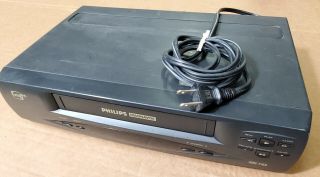 Philips Magnavox Vcr Plus Black Vrx222at23 Vintage Vhs Tape Player