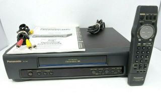Panasonic Pv - 7401 4 Head Omnivision Vcr Vhs Player W Remote