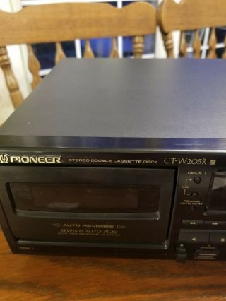 Pioneer Stereo Double Cassette Deck CT - W205R 7