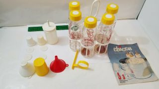 Vintage Chicco Pyrex Baby Bottle,  Artsana Italian Sterilizer Set