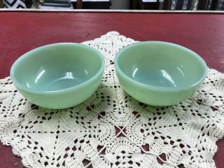 2 Vintage Jadite Cereal Bowl Bowls Color Nr