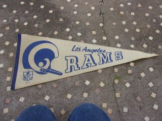 Los Angeles Rams Nfl Vintage 1967 Felt Pennant Collectible Football