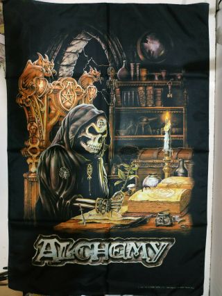 Vintage Alchemy Gothic 1993 Textile Poster Flag Heavy Metal Death