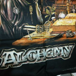 Vintage ALCHEMY GOTHIC 1993 TEXTILE POSTER FLAG heavy metal death 4
