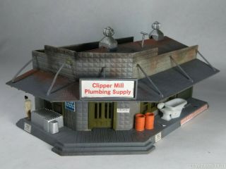 Vintage HO Scale Train Building Detailed House Factory Model plumber Shop 5