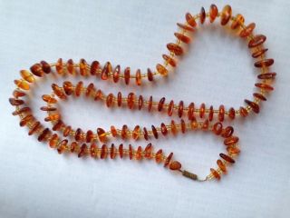 Vintage Natural Baltic Stone Amber Necklace 23inches