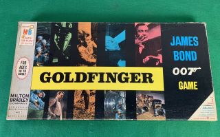 Vintage 1966 James Bond 007 Goldfinger Board Game Milton Bradley Complete