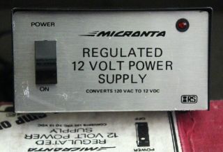 Vintage Micronta Regulated 12 Volt Power Supply 22 - 124 2.  5,  Amp Output