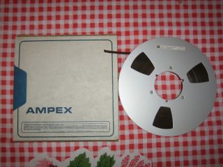 VG,  Ampex Grand master 456 NAB Metal reel 10.  5 reel tape 2500’ X ¼”” 2 4