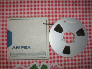 VG,  Ampex Grand master 456 NAB Metal reel 10.  5 reel tape 2500’ X ¼”” 2 5