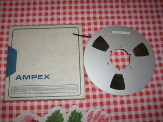 VG,  Ampex Grand master 456 NAB Metal reel 10.  5 reel tape 2500’ X ¼”” 2 6