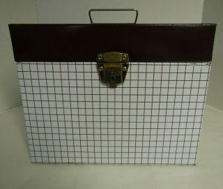 Vintage Ballonoff Porta - File Metal File Storage Box With Key Made In The Usa