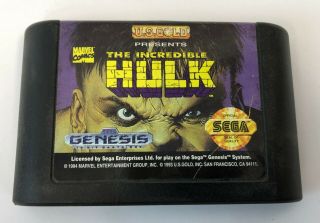 Vintage 1994 Sega Genesis Pair Complete Incredible Hulk w/ Poster & Spiderman 3
