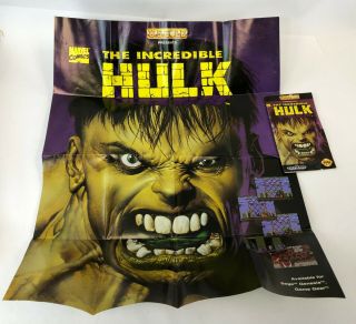 Vintage 1994 Sega Genesis Pair Complete Incredible Hulk w/ Poster & Spiderman 5