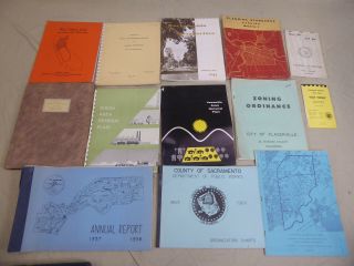 14 California 1950s - 60s City Planning/maps/master Plan/zoning Books Sacramento