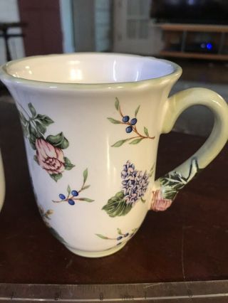 Princess House Exclusive Vintage Garden 12 Oz Coffee Tea Cup Mug Pair Set Of Two 3