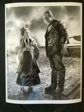 " Bride Of Frankenstein " Vintage Press Photo 27 Boris Karloff Una O 