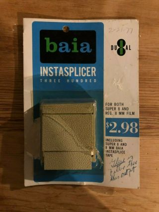 Vintage Baia Dual 8 Instasplicer Three Hundred Film Splicer 8mm And 8 Film