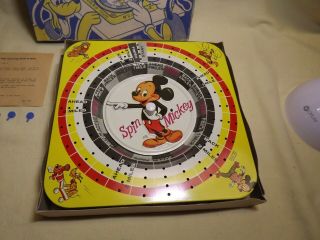 VINTAGE Mickey Mouse Spin ' n ' Win Tin Lithographed Game 3