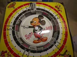 VINTAGE Mickey Mouse Spin ' n ' Win Tin Lithographed Game 4