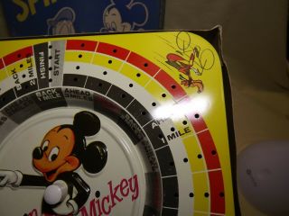 VINTAGE Mickey Mouse Spin ' n ' Win Tin Lithographed Game 5