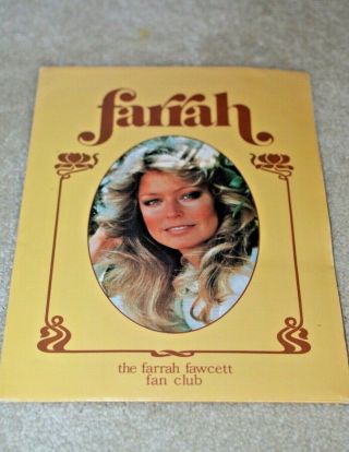 Vintage 1977 Farrah Fawcett Fan Club Kit Charlie 