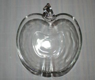 Vintage Hazel Atlas Orchard Pattern Clear Glassware Apple Dessert Bowls - Set of 3