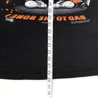 Vintage 90 ' s Chicago Bears Mens Shirt L NFL TAZ 2 - sided Bad To The Bone NOS Tee 8